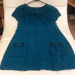 Style & Co blue knit sweater mini dress